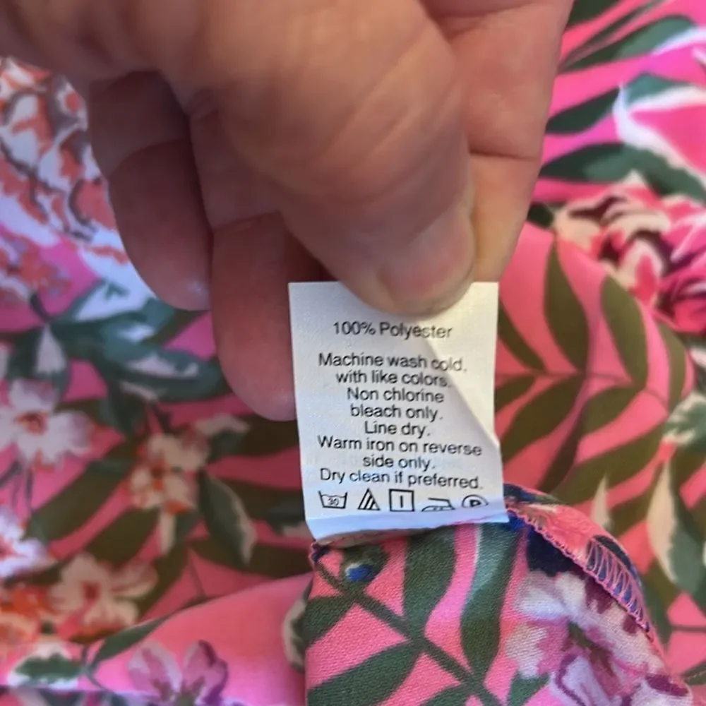 J Crew Floral Hot Pink Sleeveless Top Size 00 EUC